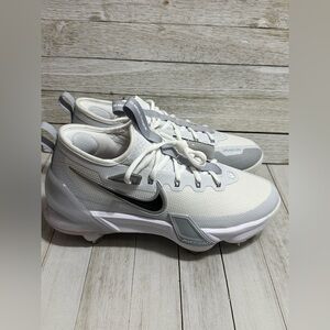Nike Force Zoom Trout 9 Elite Metal Baseball Cleats Mens 7 White FB2906-100